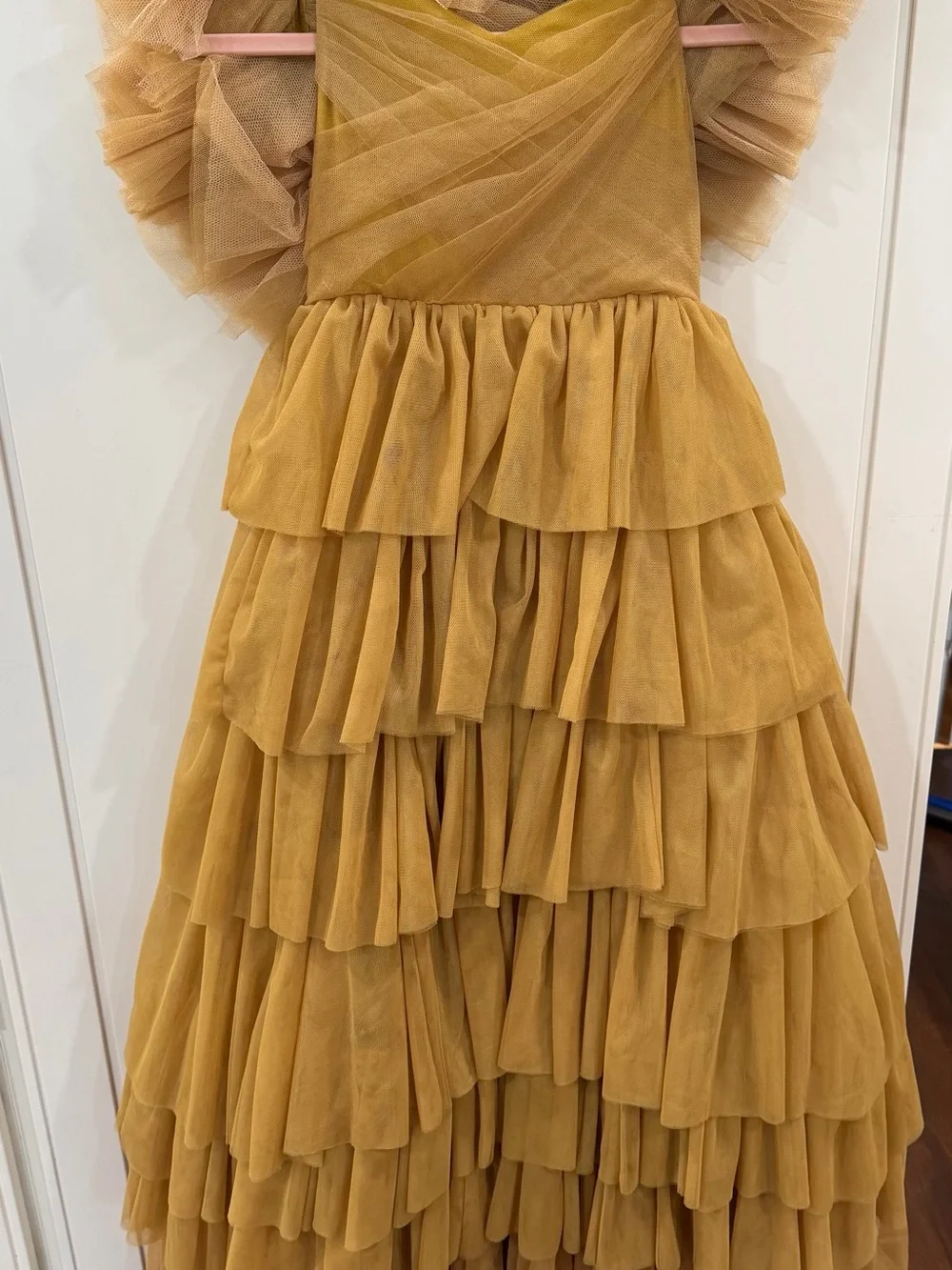 Joyfolie Girls' Butterscotch Briony Ruffled Tulle Gown